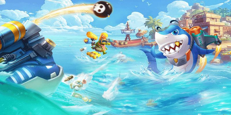 INTERMIAMI888 Fishing Game on Tablet with Animated Fish